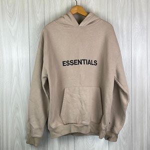Trendiz Mens Essentials Tan Hooded Sweatshirt Size M/L Fear of God REPLICA